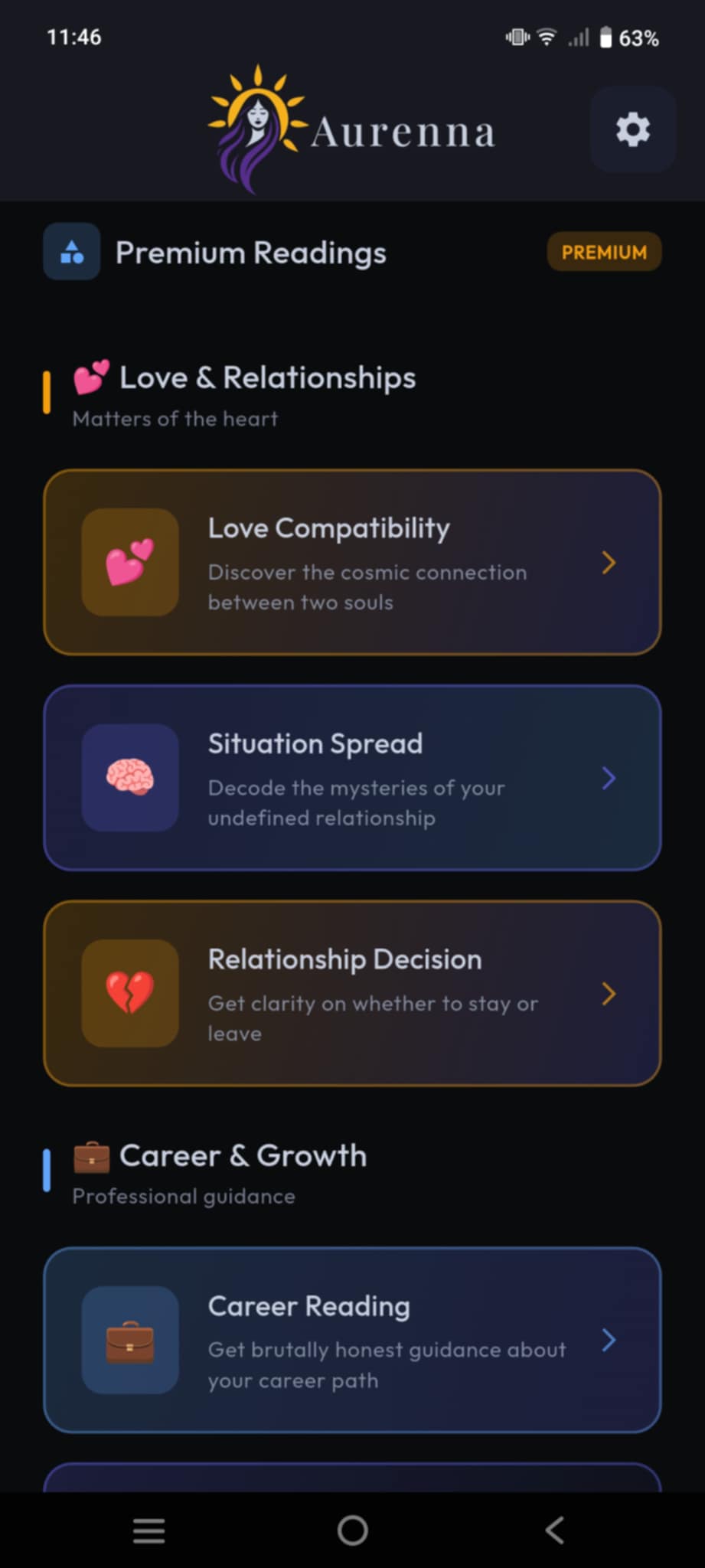 Aurenna AI app screenshot 2